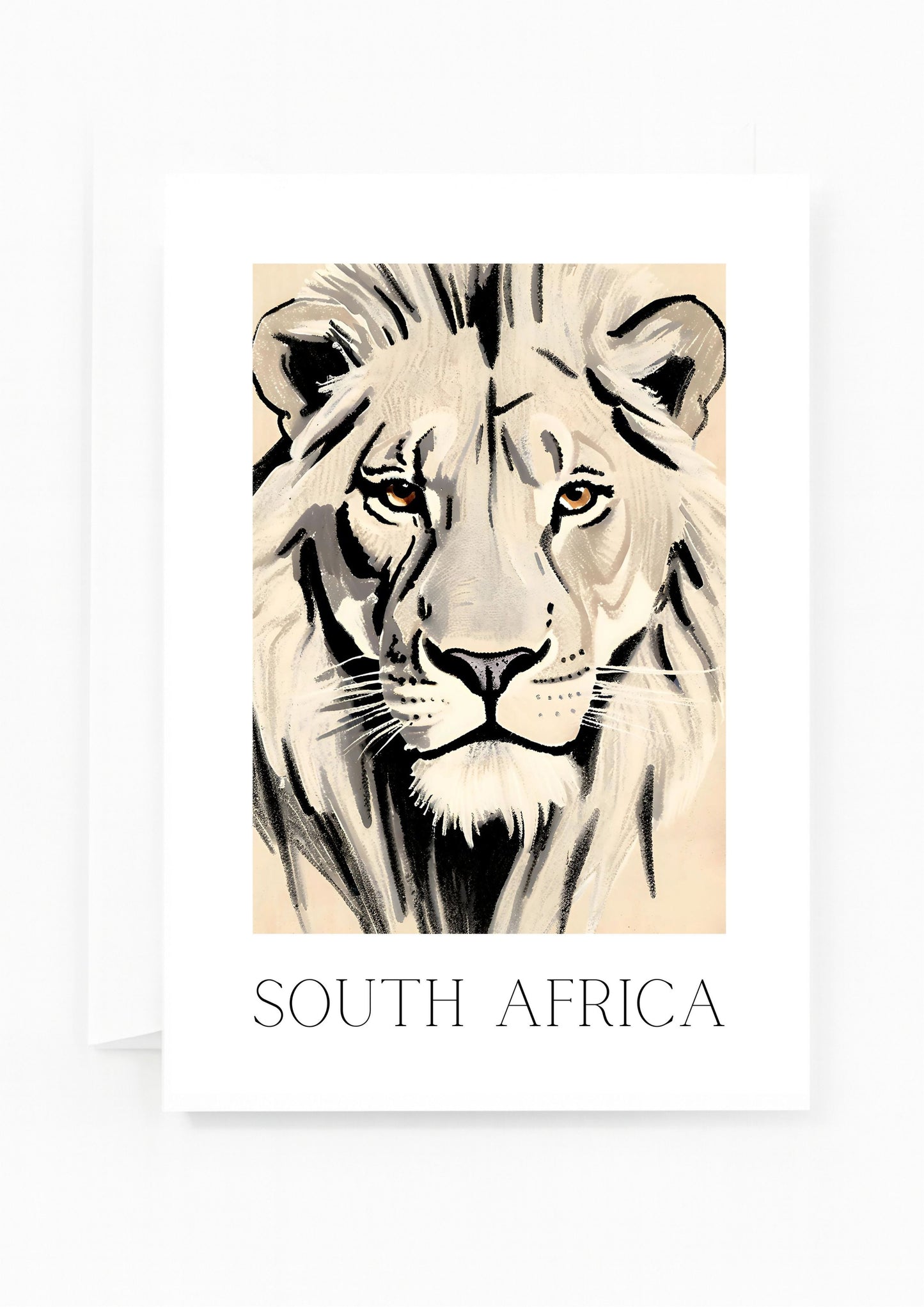 African Lion Greeting Card
