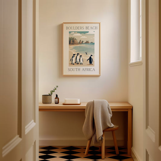 Boulders Beach- Illustrated Art Print