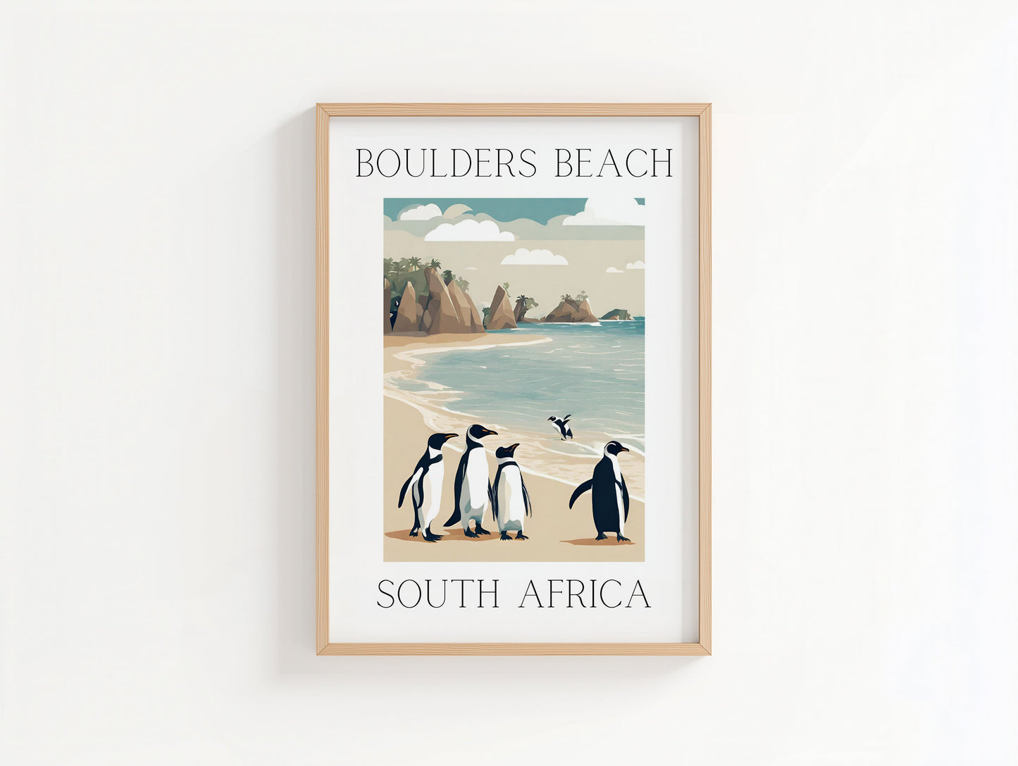 Boulders Beach- Illustrated Art Print