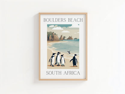 Boulders Beach- Illustrated Art Print