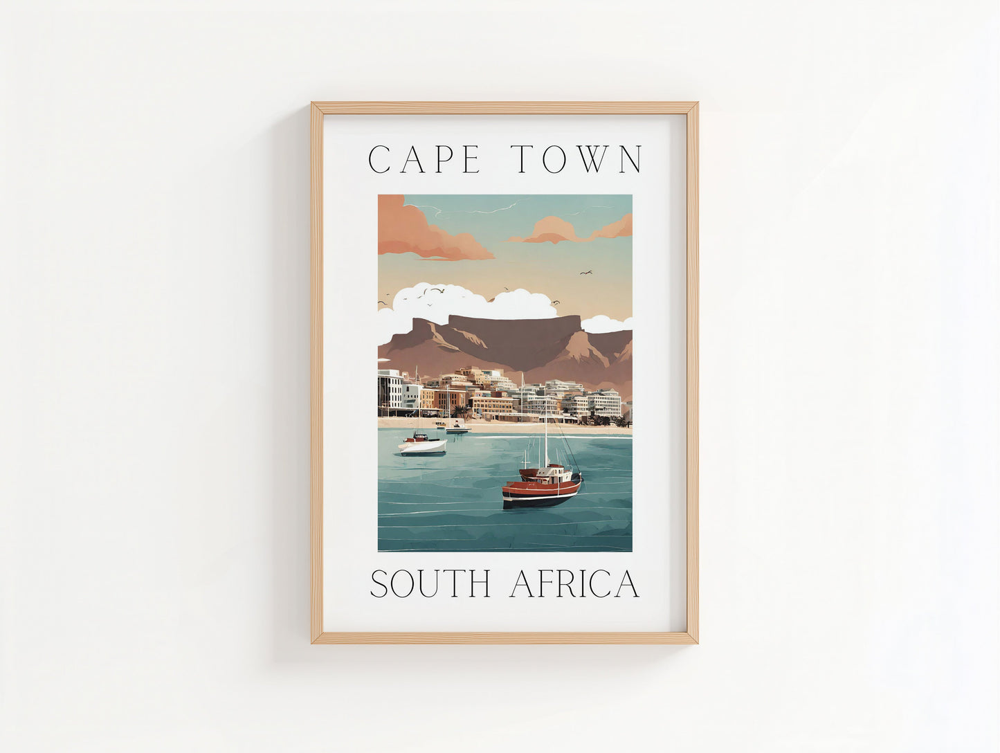 Cape Town Coast- Illustrated Art Print