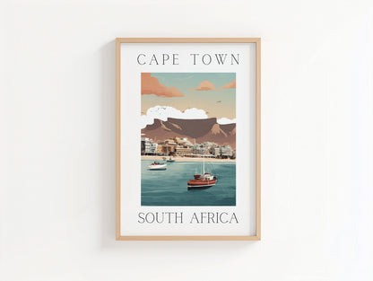 Cape Town Coast- Illustrated Art Print