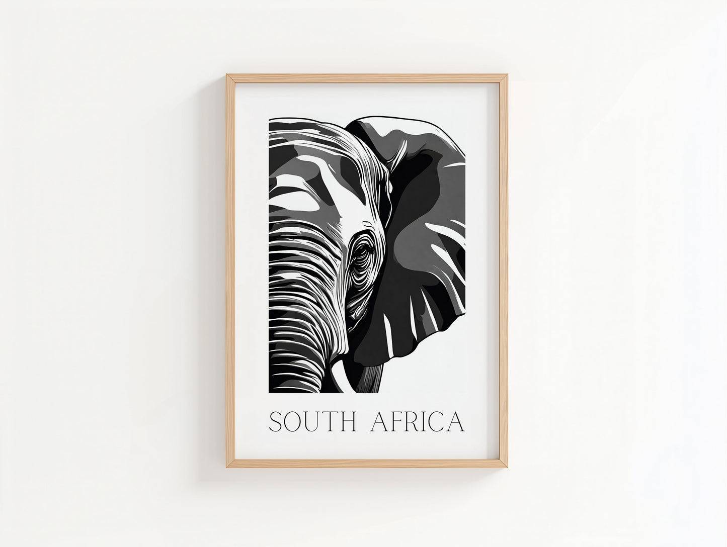 African Elephant- Illustrated Art Print