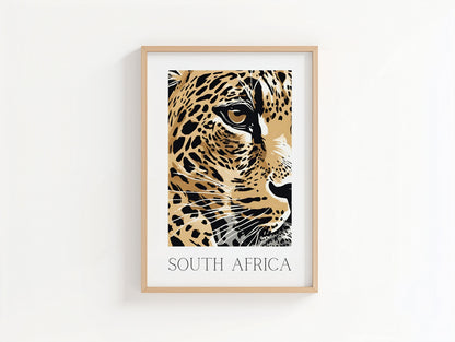 African Leopard- Illustrated Art Print