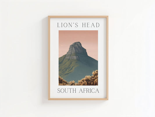 Lion's Head- Illustrated Art Print