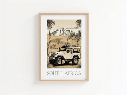 African Safari- Illustrated Art Print