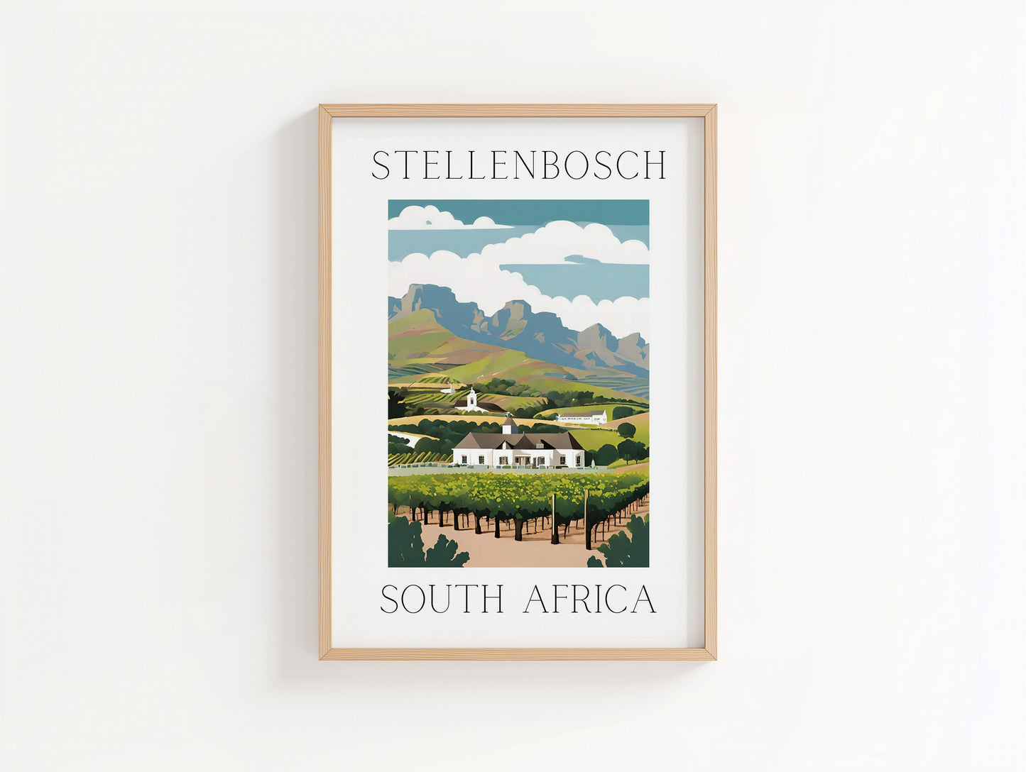 Stellenbosch- Illustrated Art Print