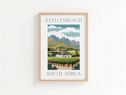 Stellenbosch- Illustrated Art Print