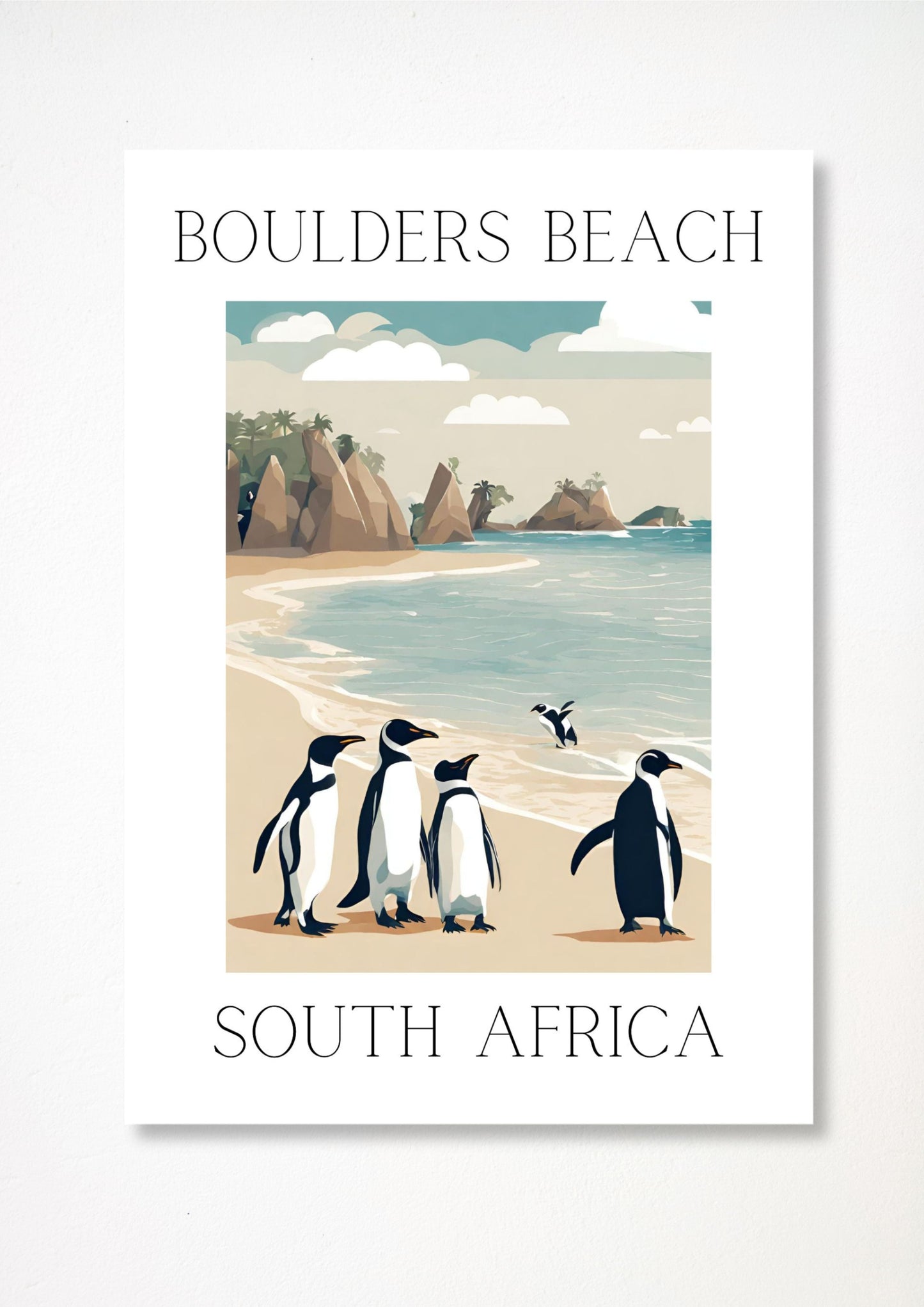 Boulders Beach- Illustrated Art Print