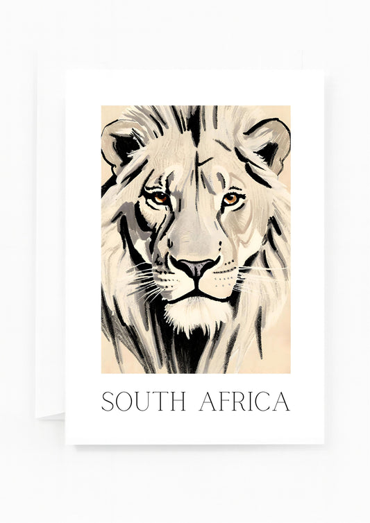 African Lion Greeting Card