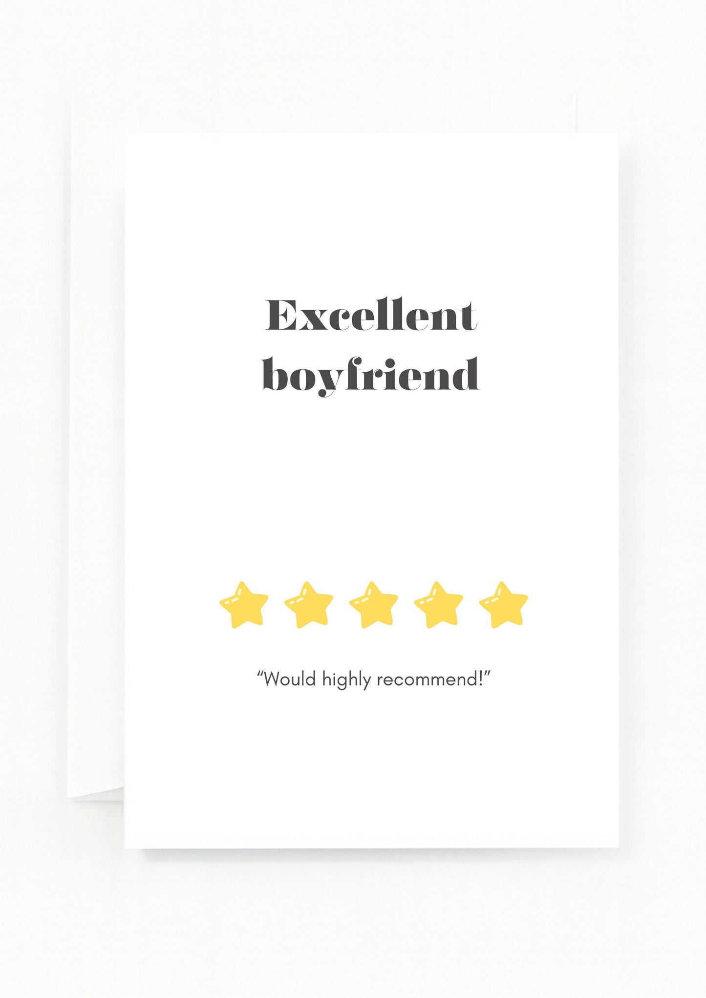 Excellent Boyfriend -Greeting Card