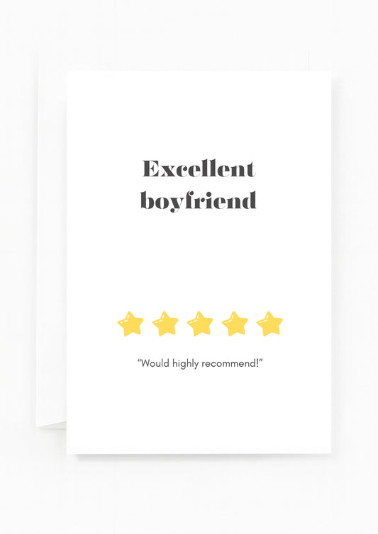 Excellent Boyfriend -Greeting Card