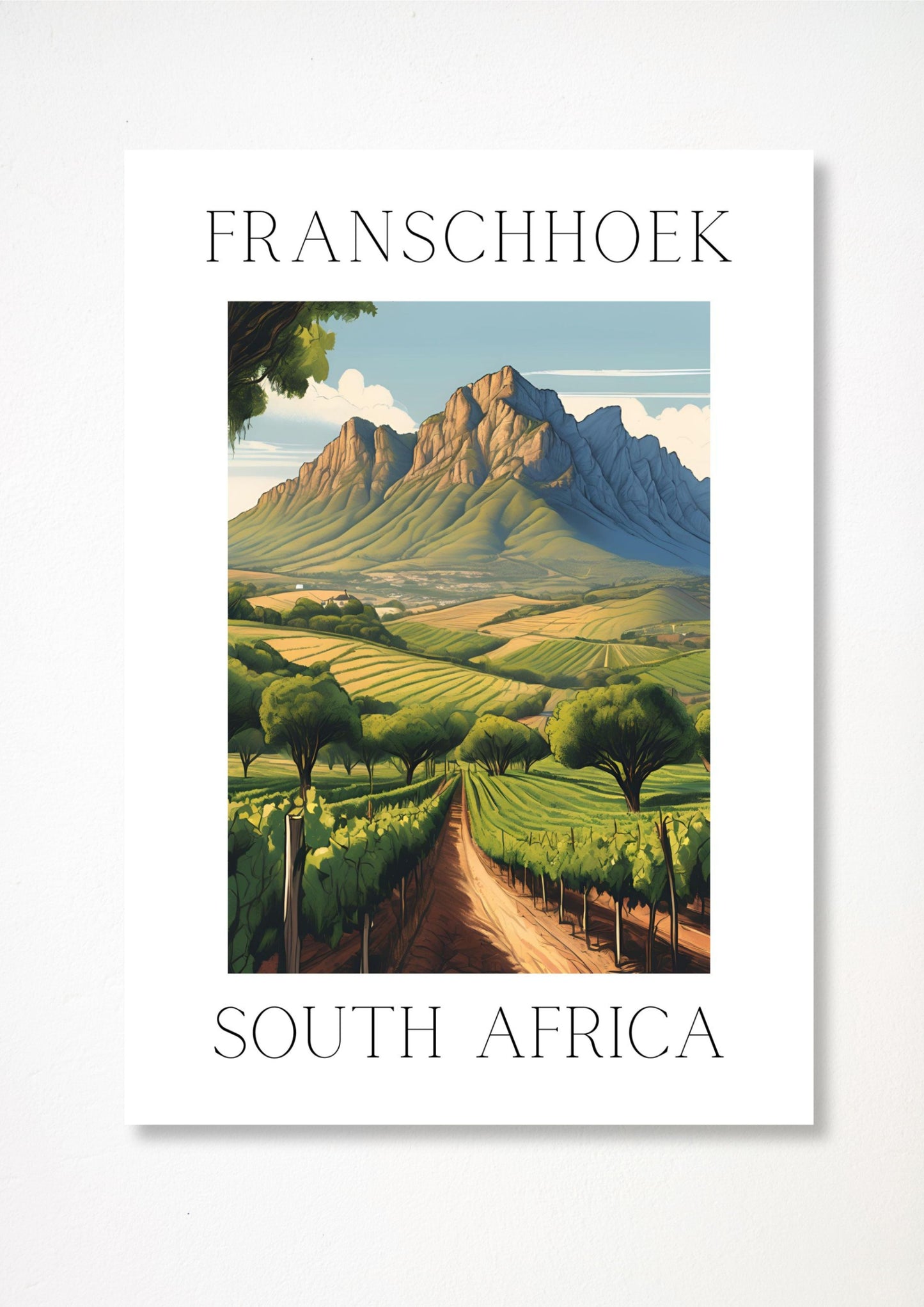 Franschhoek- Illustrated Art Print