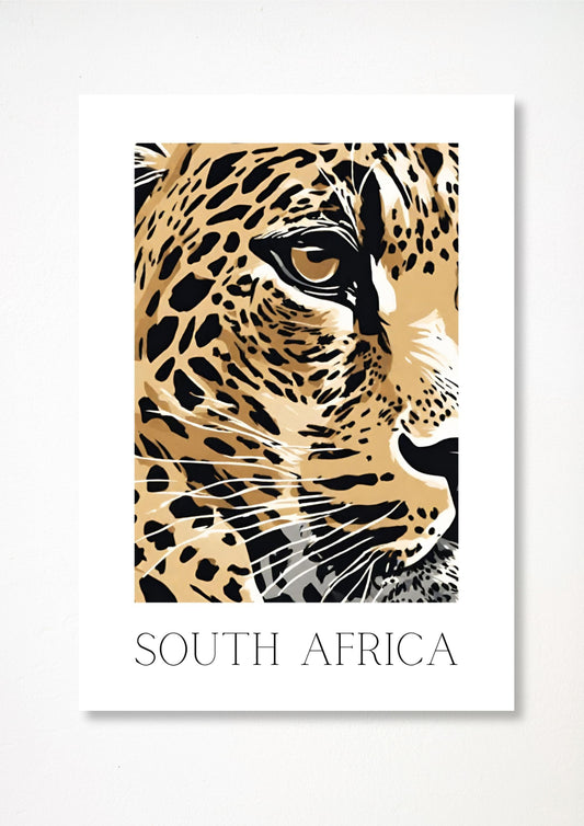 African Leopard- Illustrated Art Print