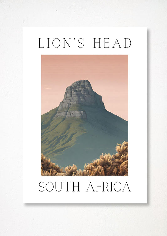 Lion's Head- Illustrated Art Print
