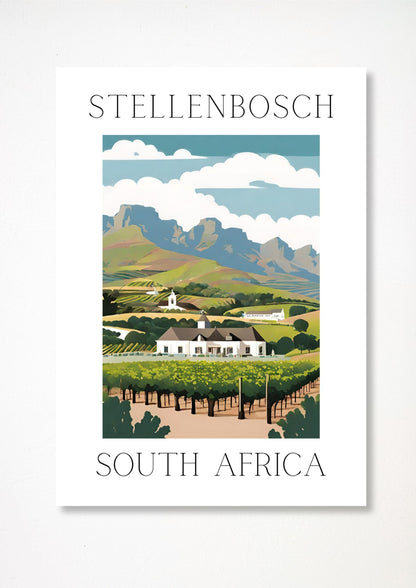Stellenbosch- Illustrated Art Print