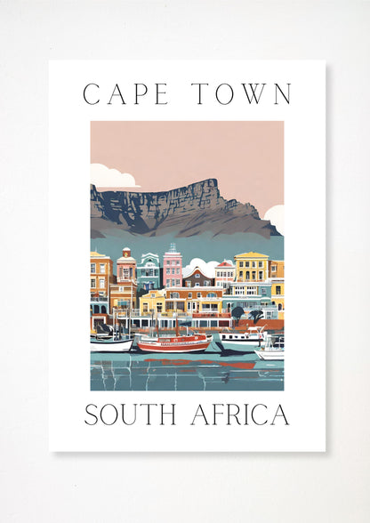 Cape Town Waterfront- Illustrated Art Print