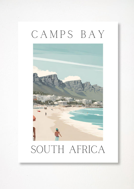 Camps Bay - Illustrated Art Print
