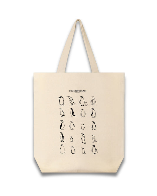 Boulders Beach Penguins- Illustrated Tote Bag