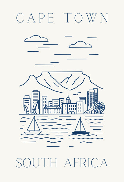 Cape Town Line Art- Collectable Magnet